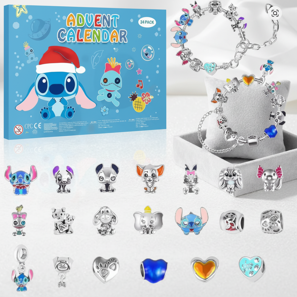 Calendario de Adviento Pulsera Stitch estilo Pandora
